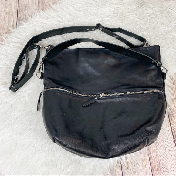 Strey Handbags - STREY Black Leather Convertible Large Purse